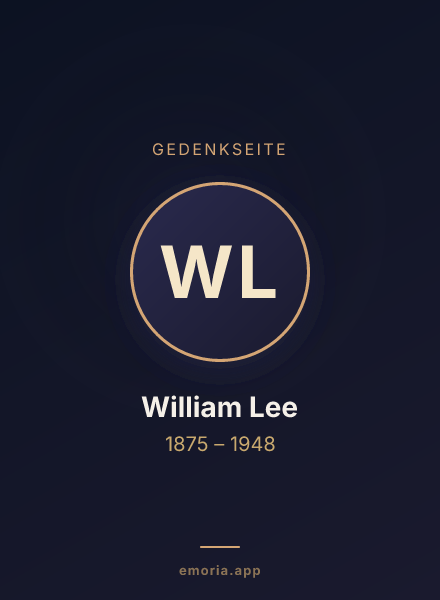 Gedenkportrait von William Lee