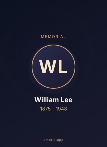 Memorial portrait of William Lee
