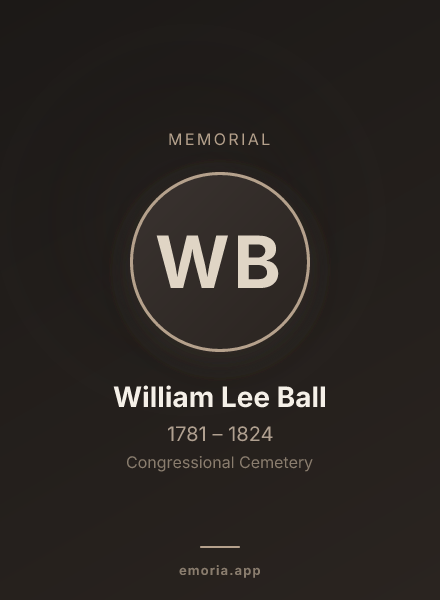 Memorial portrait of William Lee Ball