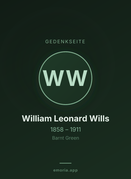 Gedenkportrait von William Leonard Wills