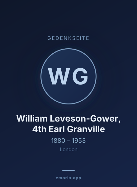 Gedenkportrait von William Leveson-Gower, 4th Earl Granville