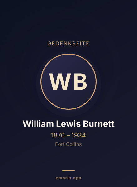 Gedenkportrait von William Lewis Burnett
