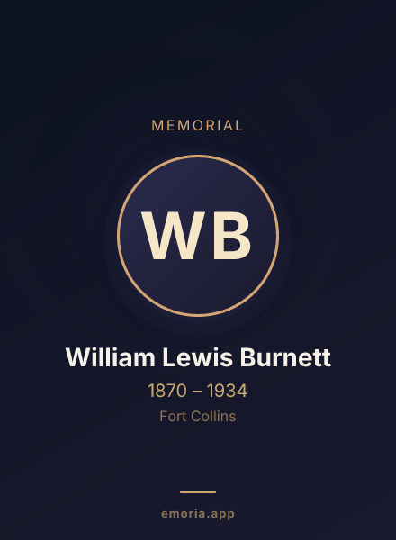 Memorial portrait of William Lewis Burnett
