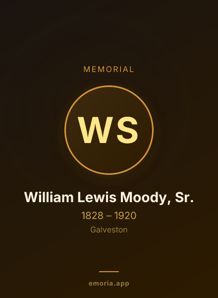 Memorial portrait of William Lewis Moody, Sr.