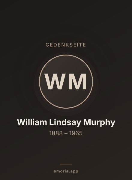Gedenkportrait von William Lindsay Murphy