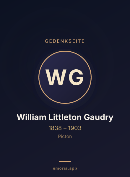 Gedenkportrait von William Littleton Gaudry
