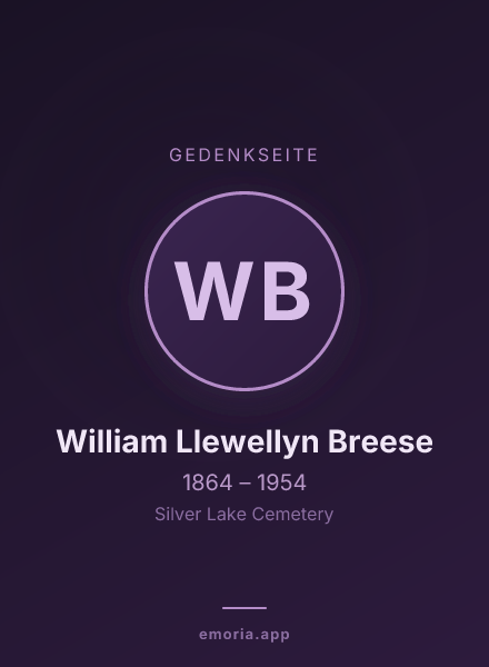 Gedenkportrait von William Llewellyn Breese