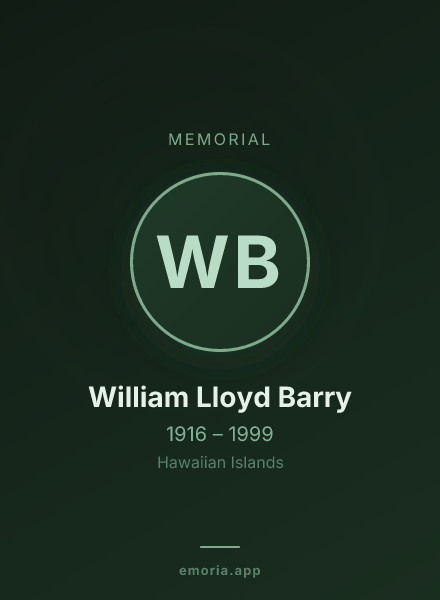 Memorial portrait of William Lloyd Barry