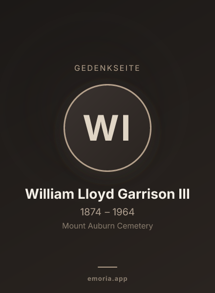 Gedenkportrait von William Lloyd Garrison III