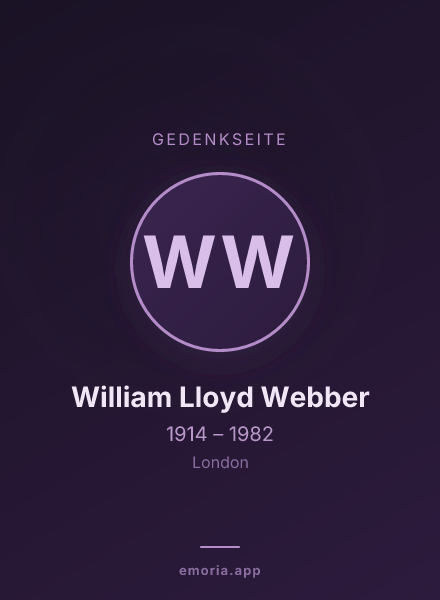 Gedenkportrait von William Lloyd Webber