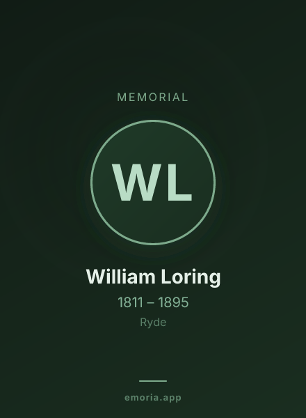 Memorial portrait of William Loring