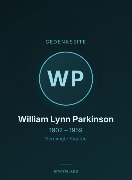 Gedenkportrait von William Lynn Parkinson
