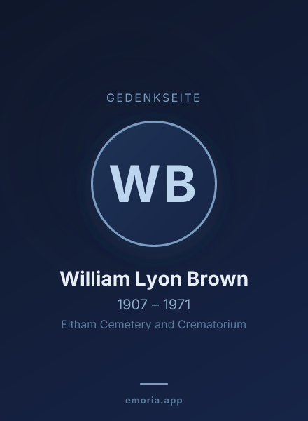 Gedenkportrait von William Lyon Brown
