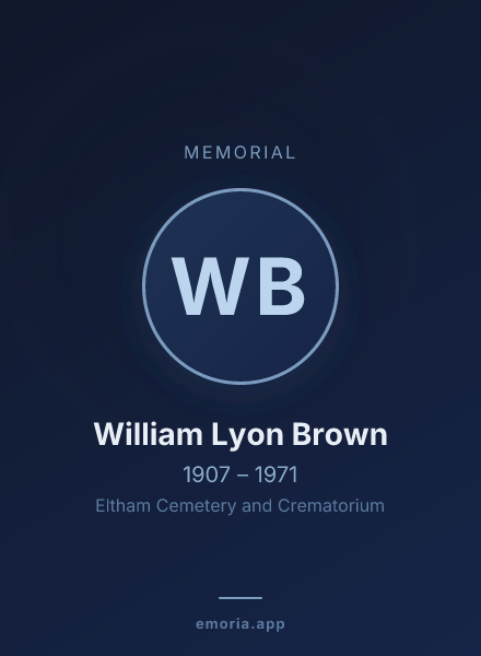 Memorial portrait of William Lyon Brown