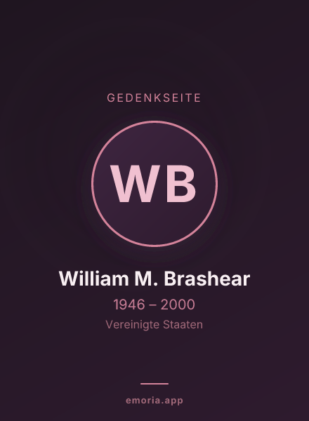 Gedenkportrait von William M. Brashear