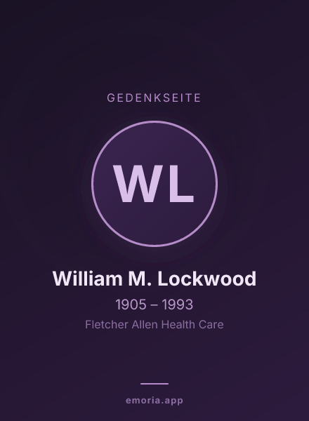 Gedenkportrait von William M. Lockwood