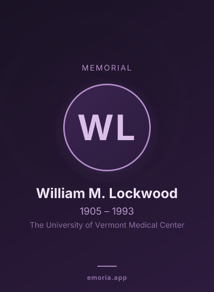 Memorial portrait of William M. Lockwood