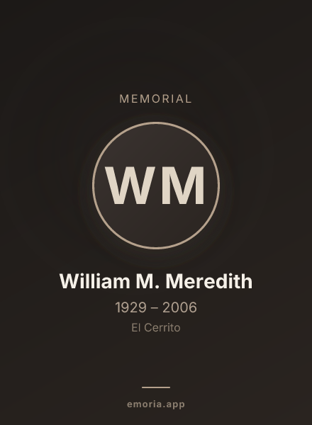 Memorial portrait of William M. Meredith