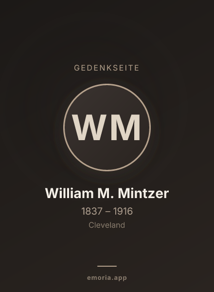 Gedenkportrait von William M. Mintzer