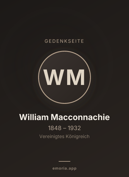 Gedenkportrait von William Macconnachie