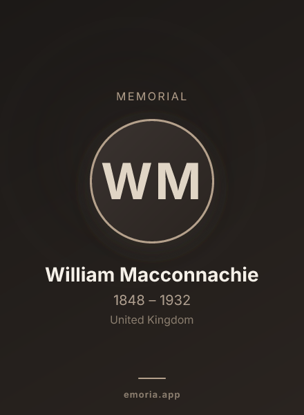 Memorial portrait of William Macconnachie