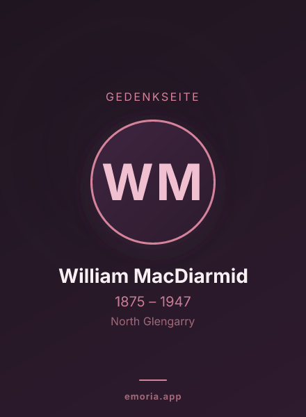 Gedenkportrait von William MacDiarmid