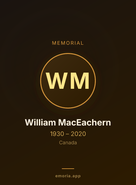 Memorial portrait of William MacEachern