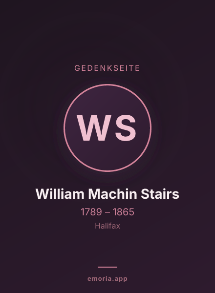 Gedenkportrait von William Machin Stairs