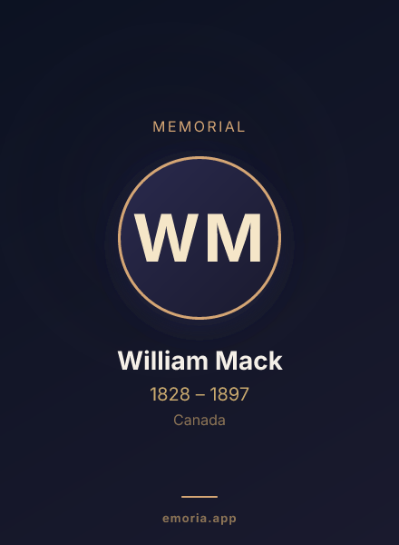 Memorial portrait of William Mack