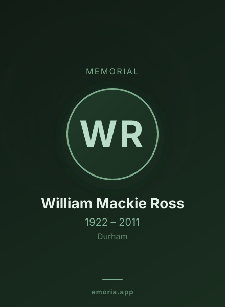 Memorial portrait of William Mackie Ross