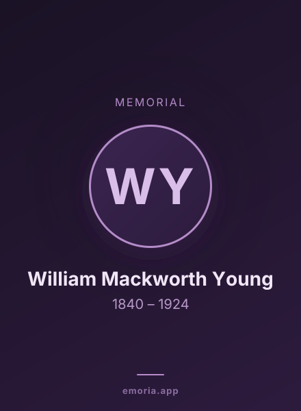 Memorial portrait of William Mackworth Young