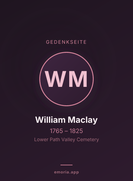 Gedenkportrait von William Maclay