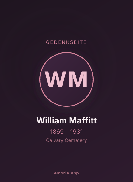 Gedenkportrait von William Maffitt