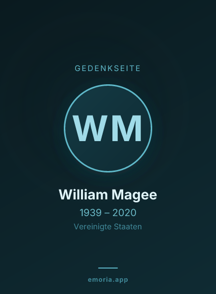 Gedenkportrait von William Magee