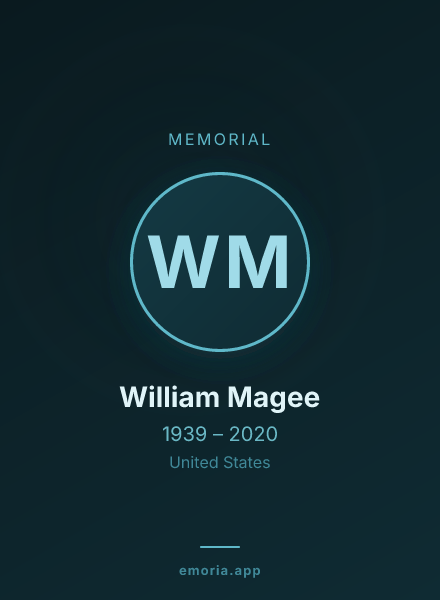 Memorial portrait of William Magee