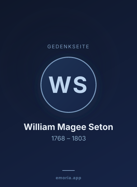 Gedenkportrait von William Magee Seton