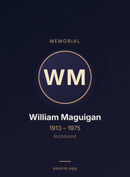Memorial portrait of William Maguigan