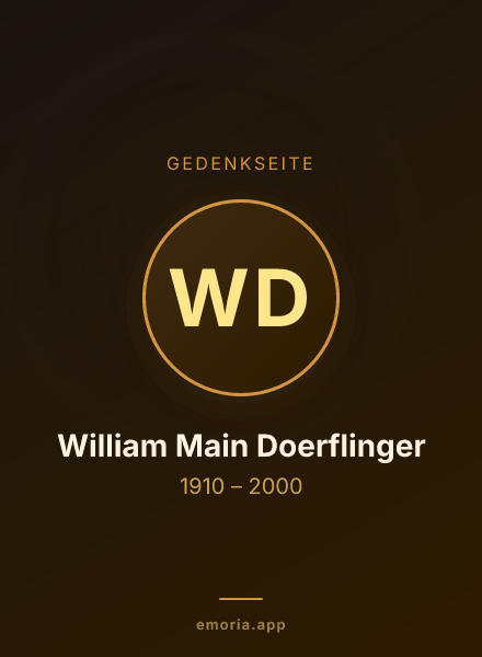 Gedenkportrait von William Main Doerflinger