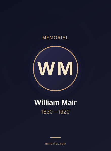 Memorial portrait of William Mair