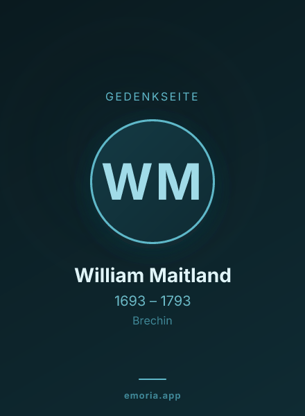 Gedenkportrait von William Maitland
