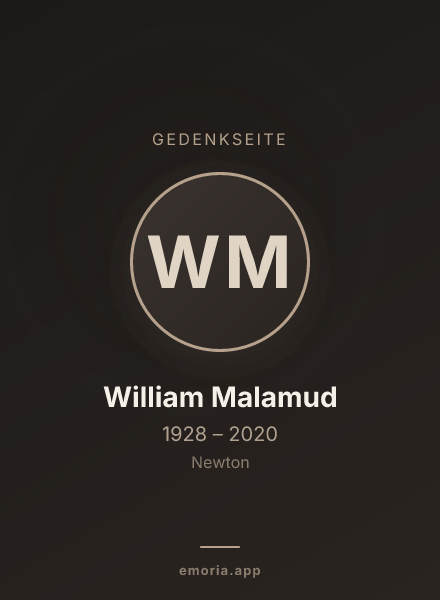 Gedenkportrait von William Malamud