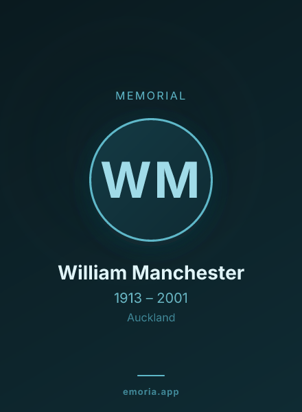 Memorial portrait of William Manchester