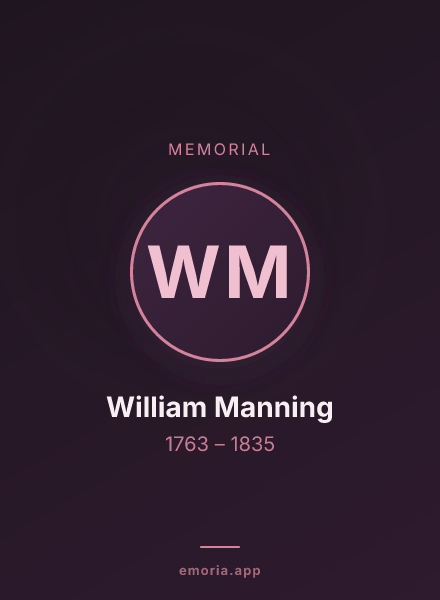 Memorial portrait of William Manning