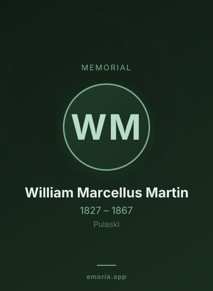 Memorial portrait of William Marcellus Martin