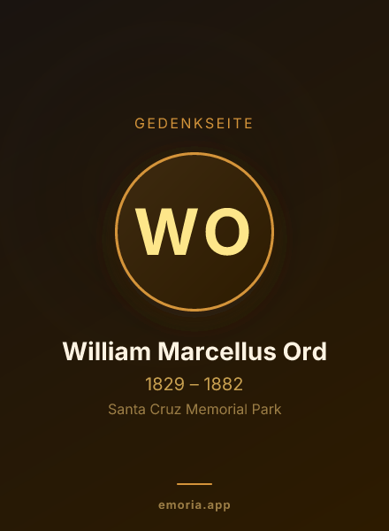 Gedenkportrait von William Marcellus Ord