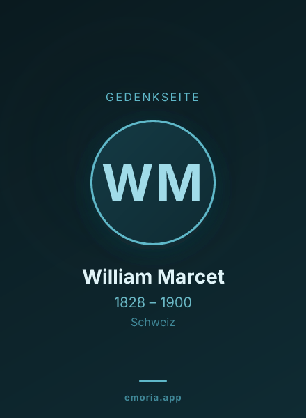Gedenkportrait von William Marcet