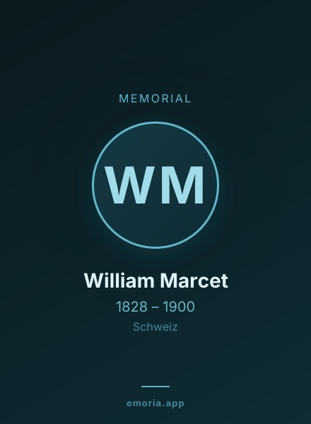 Memorial portrait of William Marcet