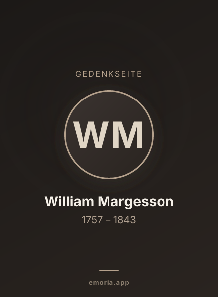 Gedenkportrait von William Margesson