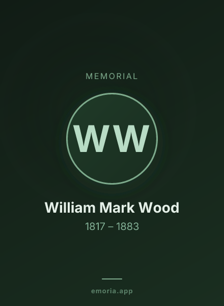 Memorial portrait of William Mark Wood