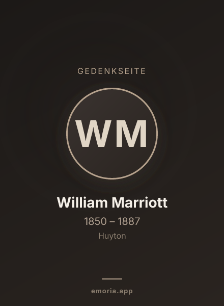 Gedenkportrait von William Marriott